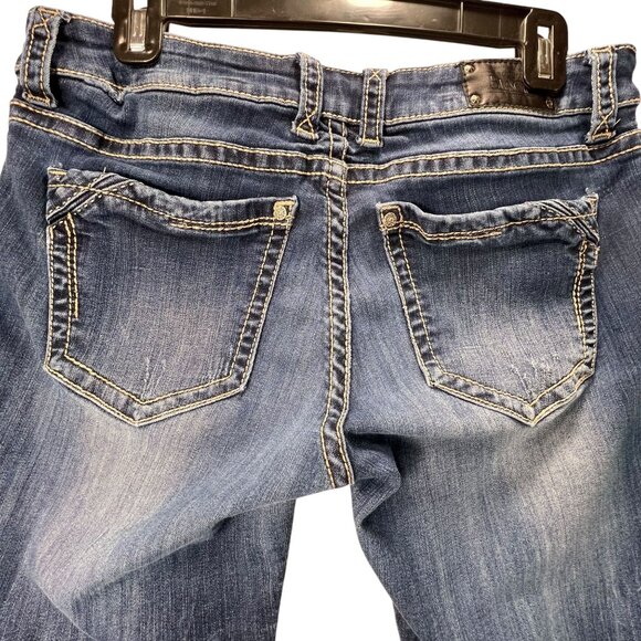 Buckle Black Mid-Rise Skinny Stretch Jeans Blue Fit 53 Distressed 30x32 Womens - Picture 5 of 16